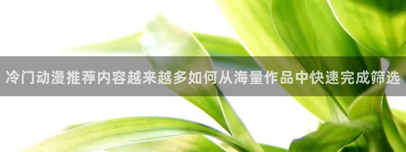 国漫网站:冷门动漫推荐内容越来越多如何从海量作品中快速完成筛选